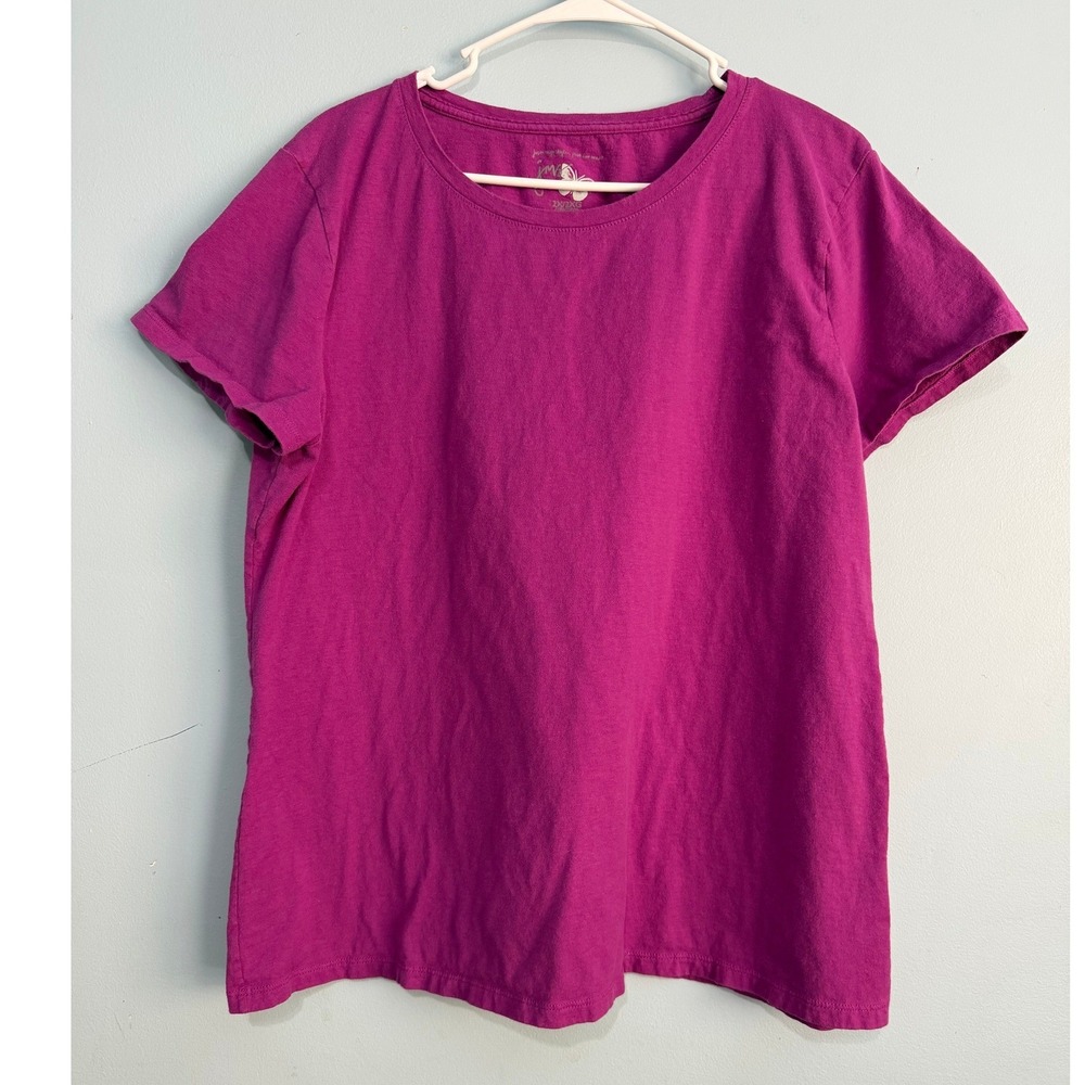 Just My Size JMS Women's 2X Magenta Purple Cotton Short Sleeve T-Shirt 1617